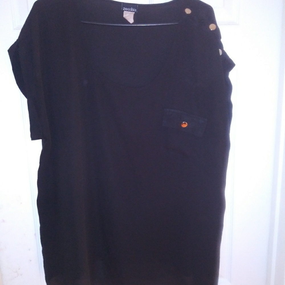 Black silk top
